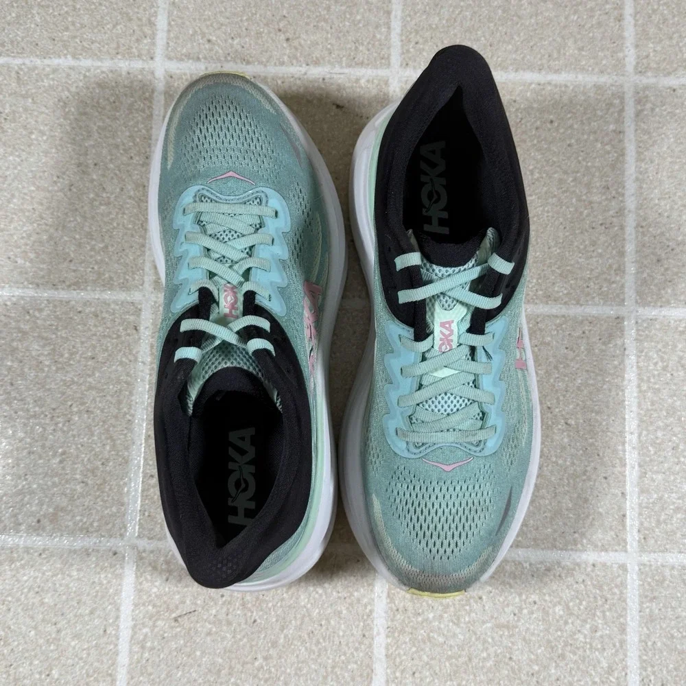 Hoka One One Bondi 9 Womens Size 10 B Blue Spark Mint Fluorite 1162014 BTF